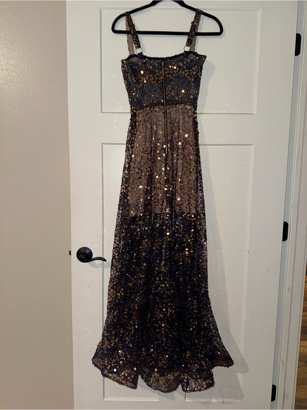 Bronx and Banco Midnight Noir Gown in Gold & Black XS - Picture 4 of 12